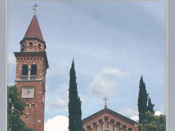 . Church of St. Peter on Šempeter main square, 2008. &copy;Postcard from the collection of Regional Archive in Nova Gorica (Pokrajinski arhiv v Novi Gorici) - PANG 667 Zbirke razglednic krajev Šempeter pri Gorici No. 3322.