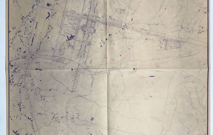 Edvard Ravnikar: alternativna zasnova mesta. Vir: Muzej za arhitekturo in oblikovanje, Ljubljana.  