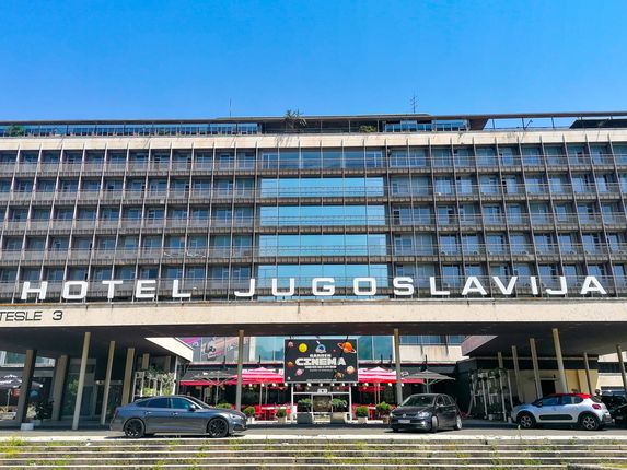 . Modernist Hotel Jugoslavija, one of the most iconic hotels in Belgrade, demolished in 2025. &copy;Photo: Blaž Kosovel