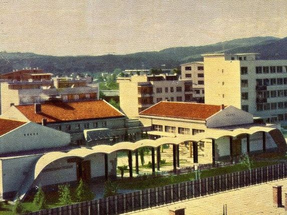 . Postcard of the Park complex, 1964 &copy;from the collection of Sonja Tronkar, www.kamra.si