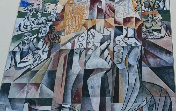 Halle-Neustadt, Nemška demokratična republika (danes Nemčija). Kunst am Bau, Photo: Blaž Kosovel 