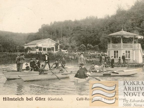 . Postcard from 1909. &copy;From the collection of Regional Archive in Nova Gorica - PANG 667 Zbirke razglednic krajev Nova Gorica Rožna dolina št. 613